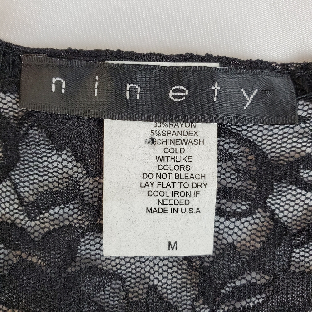 Ninety Lace Sleeveless Tank Top M - Picture 2 of 3